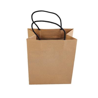 China Recycled Materials Wholesale White Brown Kraft Gift Craft Shopping Paper Bag With Your Own Logo for sale