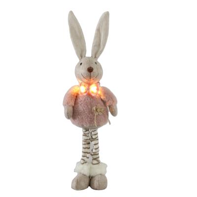 China Modern Hot Sale Quality Easter Deco Rabbit Stuffed Bunny Easter Decoration LED Lighting for sale