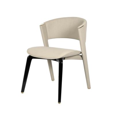 中国 High End Modern Leather Dining Room Chair Gold Plated Stainless Steel Luxury Dining Chair 販売のため