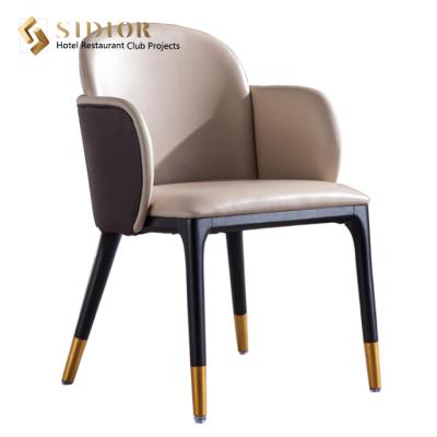 China El comedor moderno de la imitación de cuero preside los apoyabrazos de los 55x60x72cm que cenan la silla en venta