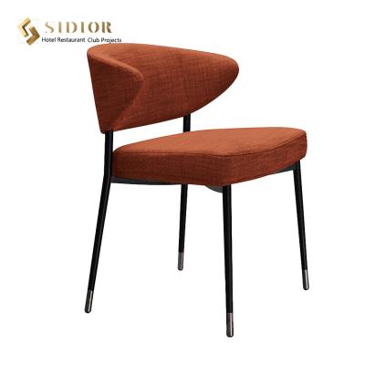 China H76cm Franse het Metaalkader van de Stijlstoel Stof Beklede het Dineren Stoelen met Wapens Te koop