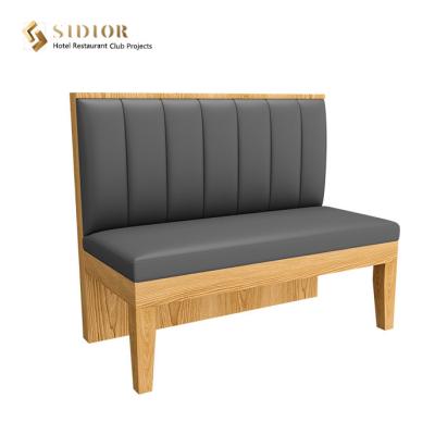 China Capítulo de madera de cuero de Sofa Upholstery HPL de la cabina del restaurante de la tienda del café en venta