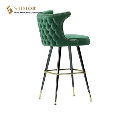 China Van de leer de Moderne Stoffering Eigentijdse Lage Achter 110cm Hoogte van de Barstoelen Te koop