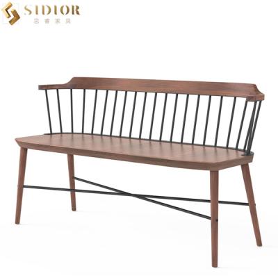 China Altura antiga de Sofa Seating Solid Wood 76cm da cabine do restaurante do estilo à venda