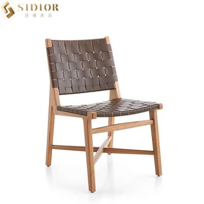 China El cuero italiano del estilo tapizó Seat que cenaba las piernas de madera sólidas de la anchura de la silla los 62cm en venta