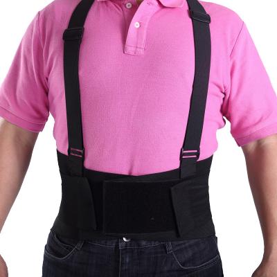 China Premium Breathable Adjustable Working Lumbar Brace Support Lower Back Belt With Reflective Stripe for sale