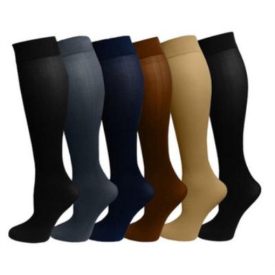 China Breathable Simple Knee High Compression Woman Multi Color Fashion Sequential Socks Pressure Socks for sale