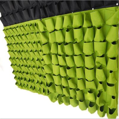 China Polyester Factory Price OEM Nonwoven Fabric Felt Pocket Vertical Planter Wall Hanging Growing Bags for sale