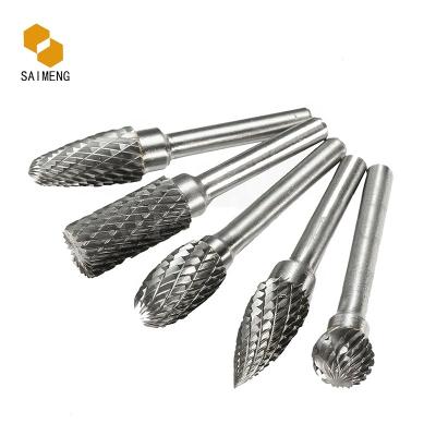 China Carbide Burrs SC-2M Cylinder Shape Double Cut Cut Rotary Grinder Burs Rotary Tool Cutting Tungsten Carbide Folder Drill Die Bits for sale