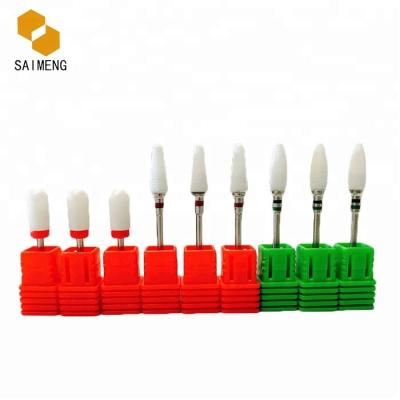 China Cutting SAIMENG Ceramic Bit Nail Burs For Nail Beauty for sale