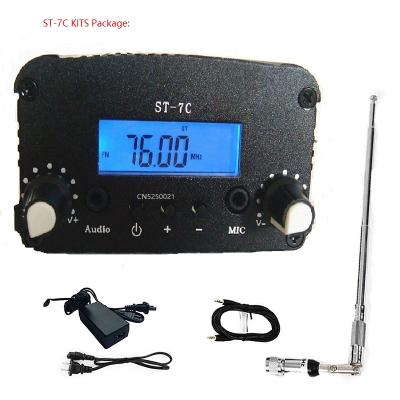 China 7W fm transmitter 1W/7W 76-108MHZ PLL FM transmitter broadcast stereo radio station ST-7C TNC for sale