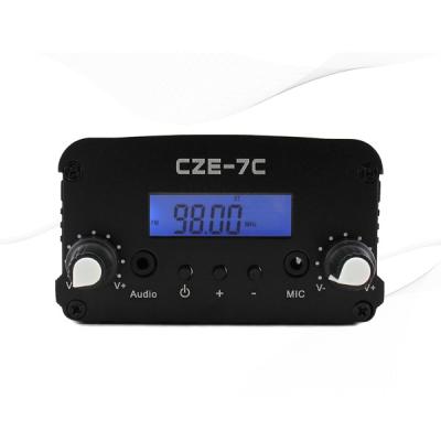 China CZE-7C 1W/7W wireless radio station FM transmitter 1km long range fm transmitter CZE-7C for sale