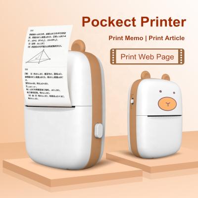 China 2020 Newest HD USB Mini Portable Printer Pocket Portable Printer Wireless USB DIY Printer Custom Content Machine for Hotels for sale