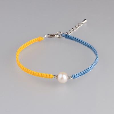 China Ethnic Ukraine Country Flag Color Friendship Bracelets for sale