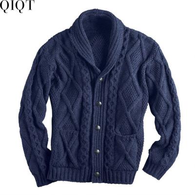 China Wholesale Anti-wrinkle solid color lapel cardigan long sleeve sweater for men plus size sweaters mens sweaters for sale