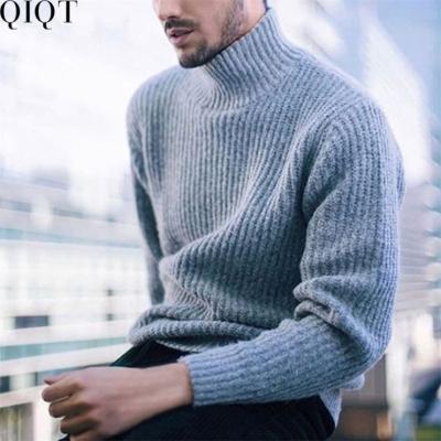 China 2021 Fashion Anti-wrinkle High Neck Long Sleeve Knit Sweater S Cashmere Sweater For Mens Designer Mens Sweater Men' for sale