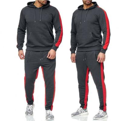 China Autumn And Winter Stitching Sports QUICK DRY Hoodie And Street Casual Fitness Suits Two Pieces Sweater For Men for sale