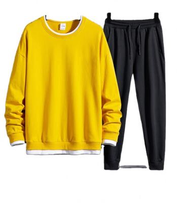 China IVY Cotton Loose Casual Sportswear Breathable Long Sleeve Pile Two Piece Sweatshirt And Pants Two Piece Set for sale