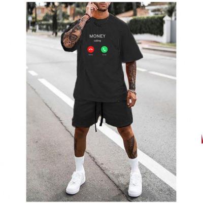 China 2021 IVY Breathable Mens Fitness Tracksuit Sports Mens Summer Custom Shorts Set Simple Sweatsuit Men for sale