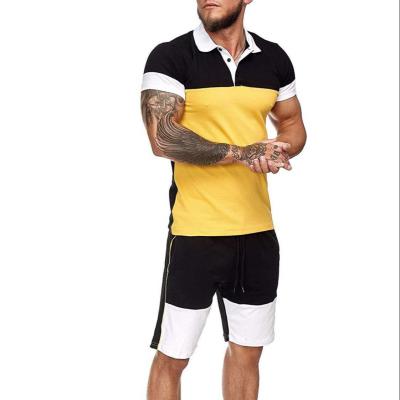 China Breathable IVY 2021 Summer Ropa Deportiva Hombre Mens Shirts And Shorts Set Wear Training Mens Fitness Shorts Set for sale