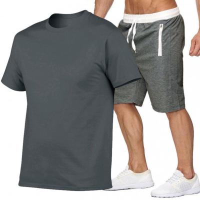 China IVY Custom Logo Summer Sportswear Breathable T-shirt And Pants For Men Fitness Two Piece Short Set for sale