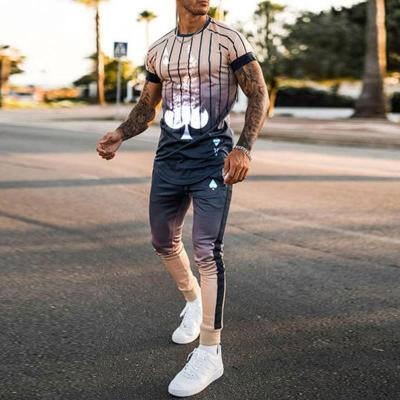 China IVY Summer Jogging Suit Breathable Mens Two Piece Shorts Set Training Wear Mens Sports Shorts Sets 2021 for sale