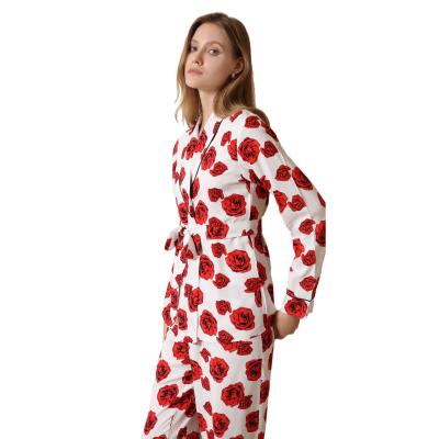 China Factory Supply QUICK DRY Soft and Comfortable Long Sleeve Pajamas for Women's Pajamas for sale