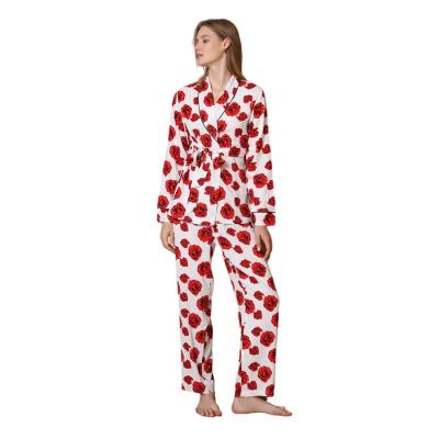 China QUICK DRY Best Selling Low Price Tight Fitting Soft Polyester Fabric For Women's Pajamas for sale