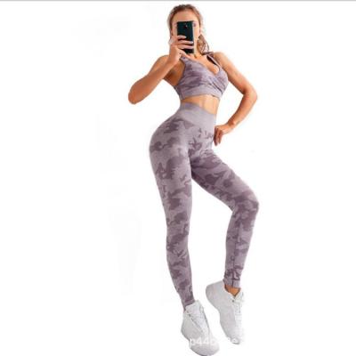 China Breathable Yoga Sportswear High Quality Clothing Fashion Two Piece Suit for sale