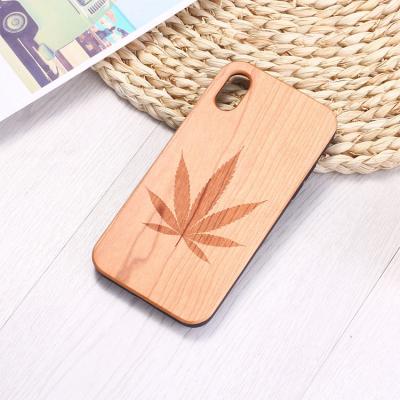 China New fashion style luxury shockproof wooden phone case and resin maple leaf carving wooden phone case for Samsung A20s for sale