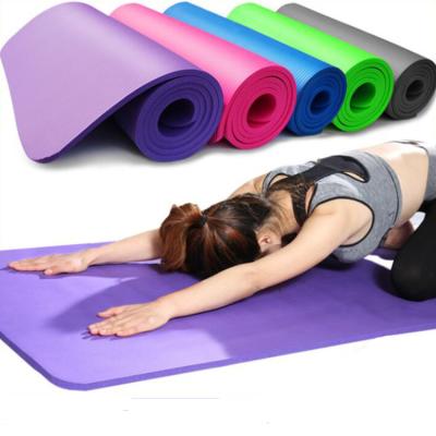 China NBR Yoga Mat Widened 15 10mm Thickened Non-slip Dance Fitness for sale