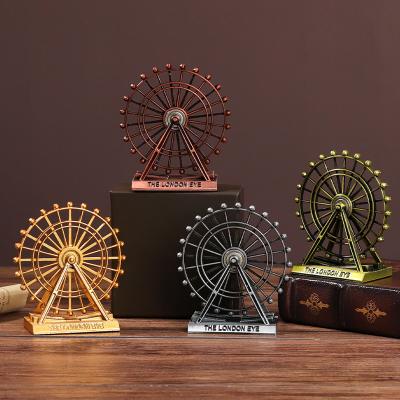 China Retro European Style Zinc Alloy Ferris Wheel Model Ornaments for sale