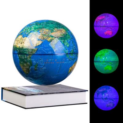 China Home Decoration Gift Ornament 6 Inch Book Globe Living Room Study Furnishing 3d Night Light Floating Magnetic Levitation for sale