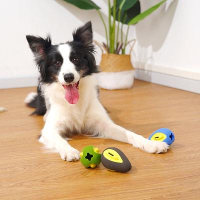 China Dog Toys Molar Teeth Bite-Resistant Dog Balls Avocado Dog Cleaning Leaking Rubber Toys SDPSYW0031 for sale