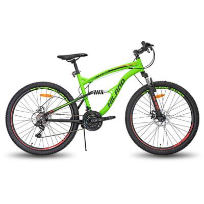 China 26 Inch 21 Speed ​​Popular Full Suspension Mountain Bike Steel Frame High Carbon Material Fat Tire Bicycles for sale