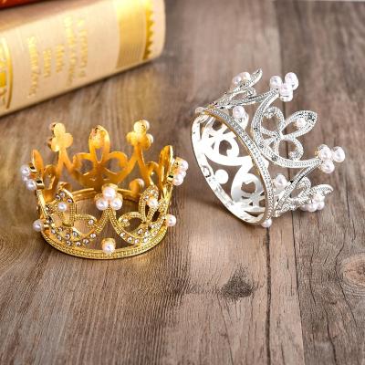 China Cute alloy princess hair comb Korean wedding bridal version of children's crown gold performance headdress baby birthday gift for sale