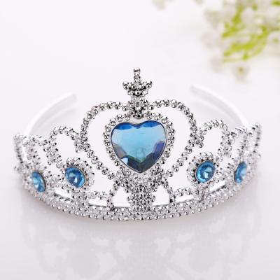 China Stain plastic children's headdress crown with the same princess plastic crown magic wand headband wholesale for sale