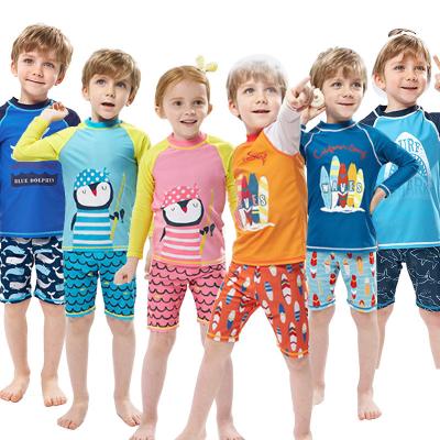 China Europe Boys And Girls Korean Style Breathable Swimwear Children Small Beach Swimwear With Sun Protection for sale