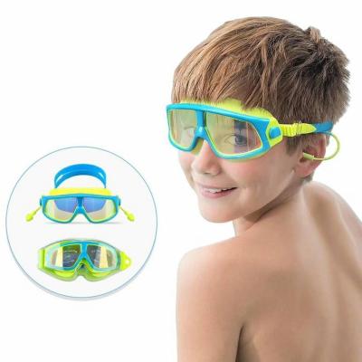 China Waterproof Silicone Goggles Swimming Item And Latex Head Strap Material Kids Swimming Goggles for sale