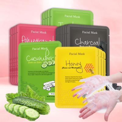 China Wholesale Korean Facial Anti Wrinkle Face Mask Moisturizer Skin Care Face Mask Green Anti Aging Sheet for sale