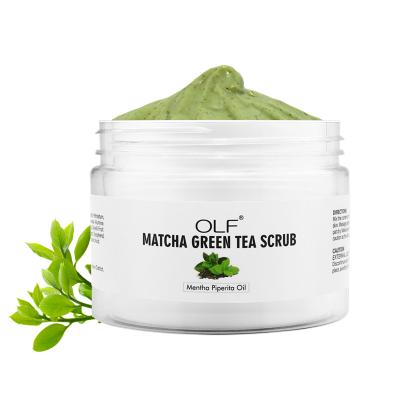 China Hot Selling Exfoliator Private Label Exfoliator Skin Scrub Bath Whitening Matcha Green Tea Body Scrub for sale