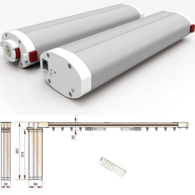 China Minimalist KECO electric curtain track with remote control and super quiet sound level by heavy duty curtain motor for sale