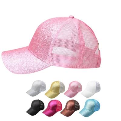 China COMMON fluorescent shiny decoration covers summer breathable popular baseball caps in 2022 for sale