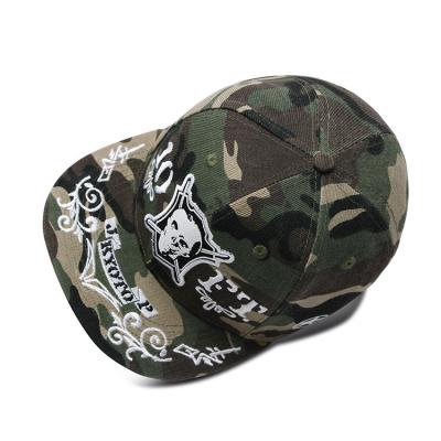 China COMMON Camouflage Embroidered Casual Snapback Hat Men's Hip-Hop Hat Men's Hip-Hop Outdoor Sunscreen Hat Wholesale for sale