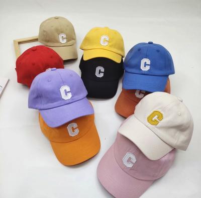 China Fashion Bulk Order Six Panel With Letter Embroidery Baby Hat Summer Sport Hat for sale