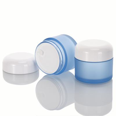 China Skin Care Serum Wholesale screw cap matte 50ml empty cream jar cosmetic packaging plastic cosmetic jars for sale