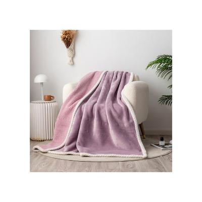 China Anti-Static Sofa Composite Process Wool Fleece Oversized Winter Beds Adult TV Hoodie Blanket Heavy Throw Blanket for sale