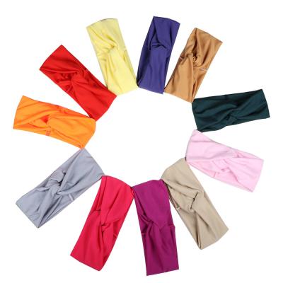 China Wholesale Custom Fashion Soft Milk Sport Logo Eco-friendly Shreds Women Headbands for sale