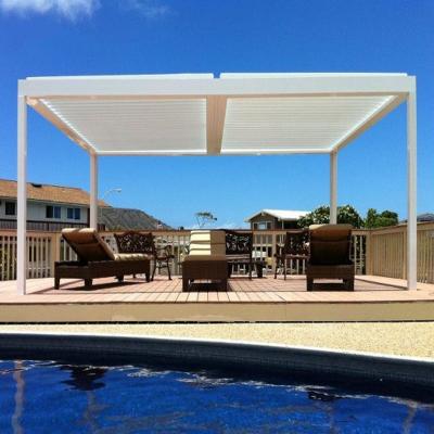 China Wholesale Outdoor Easily Assembled Motorized Arches Gazebo Modern Waterproof Aluminum Pergolas Gazebos Gazebos for sale