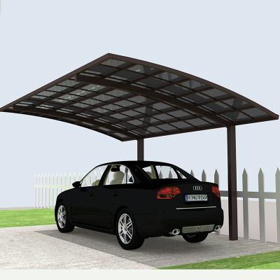 China Car parking lot pergola-parking garage steel polycarbonate and parking lot aluminum wood for sale